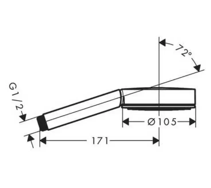 Ручной душ hansgrohe Pulsify 105 1jet Photo 2
