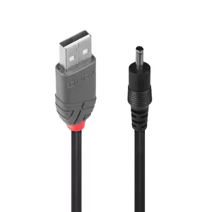 Lindy 70266 elektrības kabelis Melns 1,5 m USB A