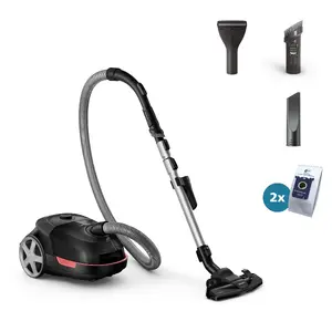 Цифровой цилиндрический пылесос Philips 5000 series XD5123/10 Сухая уборка 900 Вт 4 л Мешок для пыли HEPA Черный