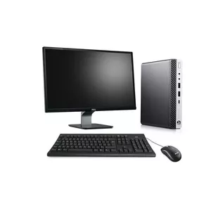 Komplekts HP ProDesk 400 G4 Mini PC Intel® Core™ i3-8100T, 8GB RAM, 128GB SSD, WiFi, BT, Windows 10 Pro + Monitors 24" FHD + Tastatūra un Pele (Garantija 24.mēn.)