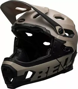 Full-face mountain bike helmet BELL Super DH MIPS — matt black/grey, in-mold construction, visor