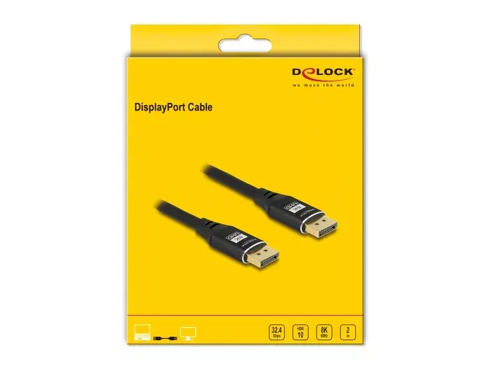 DeLOCK DisplayPort kabelis 8K 60 Hz 2 m Photo 3