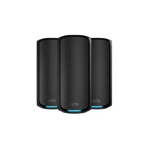 Mesh satellite NETGEAR Orbi 970 Series, 3-pack, Quad-band (2.4 / 5 / 5 / 6 GHz), 11530 Mbit/s, Internal antennas, Black