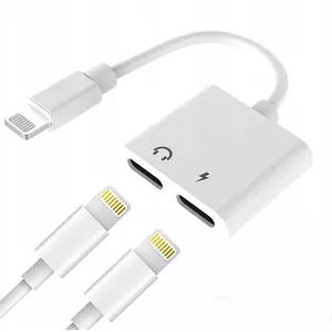 Adapteris Wooco Dual Audio & Charge J-008 — 2x Lightning vienlaicīgai uzlādei un audio