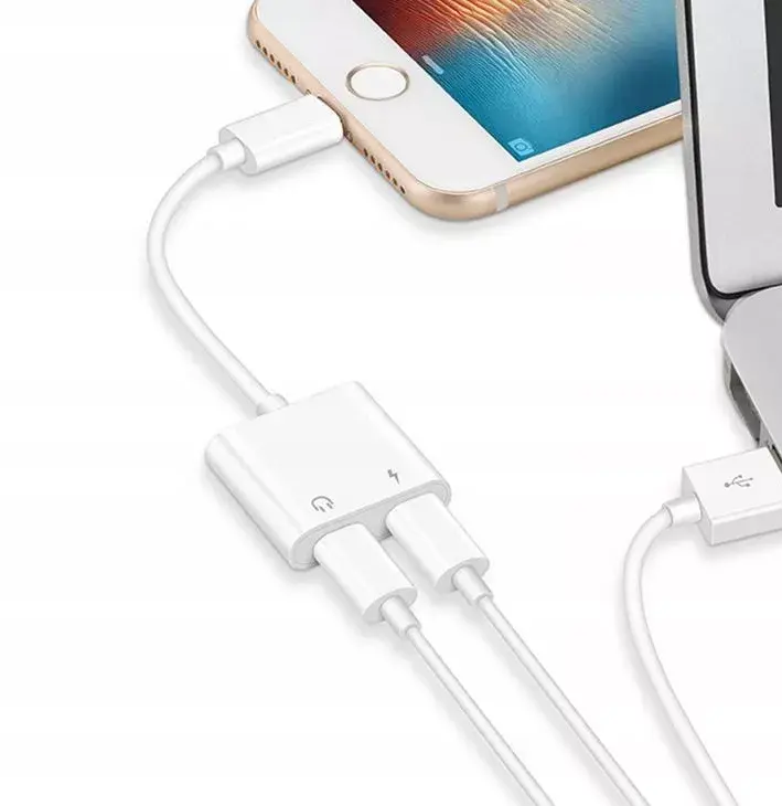 Wooco Adapter J-008 — Dual Audio & Charge, 2x Lightning Photo 2