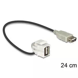 USB kabelis DeLOCK 86327 0.24m USB A melns