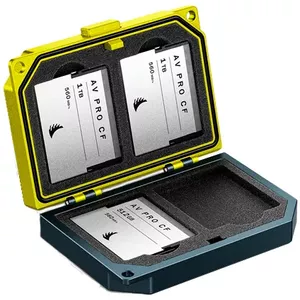 Memory Card Case Angelbird 4 Cards CFast Aluminium Black Yellow