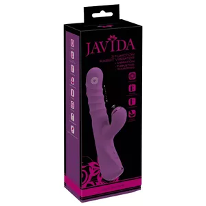 Javida Rabbit Vibrator F.Rabbit Silicone Purple — 3 motors, 10 vibration modes, 3 thrust speeds, rechargeable, total length 23.7–24.2 cm