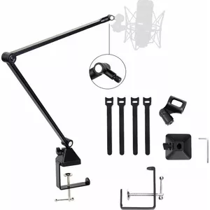 Desk microphone arm Mozos SB42 — adjustable boom mount for microphone, swivel and clamp mounting