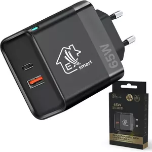 Power adapter Extralink CHARESL06 65W with USB-C and USB-A output