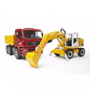 BRUDER Construction Truck MAN TGA with Liebherr Excavator Multicolour