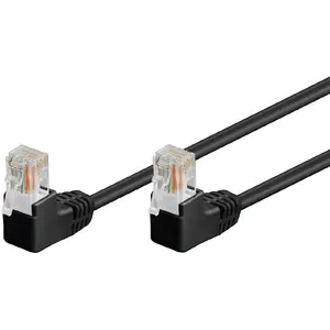 Goobay CAT 5e Patch Cable 2x 90° Angled U/UTP black 5m