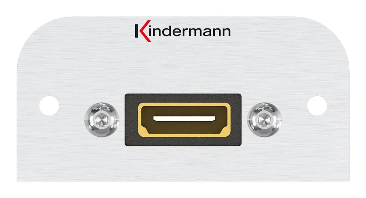 Kindermann HDMI rozete sudraba krāsā ar