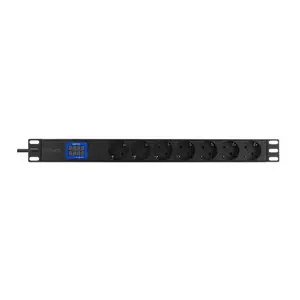 Power Extension Deltaco GT-8638 2m 7 AC Outlets Indoor Black