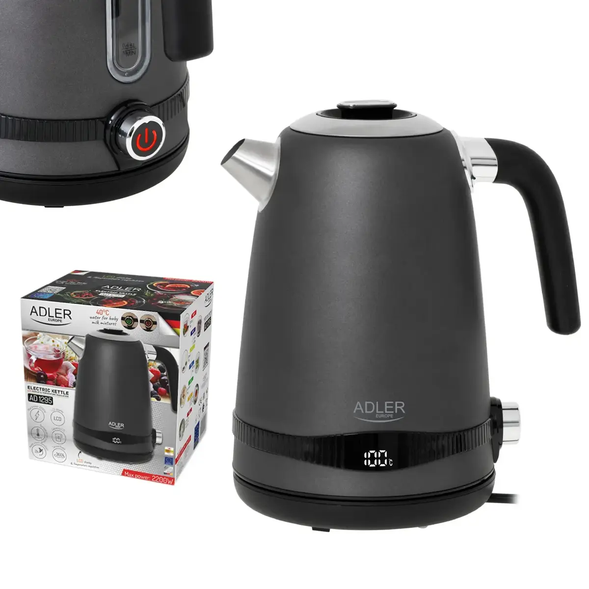 Электрический чайник Adler AD 1295G 1.7 л 2200 Вт Photo 6