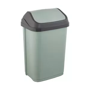 keeeper waste bucket Swantje 25 L with swivel lid, green, 33.5×25.5×53.5 cm