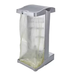 Waste bag system keeeper Ole 35×40×75 cm light silver – waste bag holder and liner container