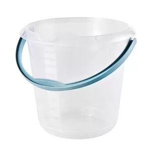 Bucket with spout keeeper Mika 10 L transparent Ø30×28 cm
