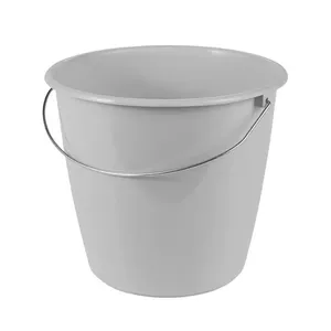 Plastic bucket keeeper 0610104130, 10 L, grey, Ø28.5 x 26 cm