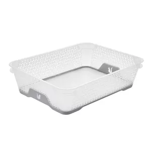 Storage mini basket keeeper Jonas 26.5x20x7 cm transparent grey