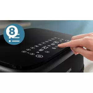 Touchscreen with 8 presets for easy cooking