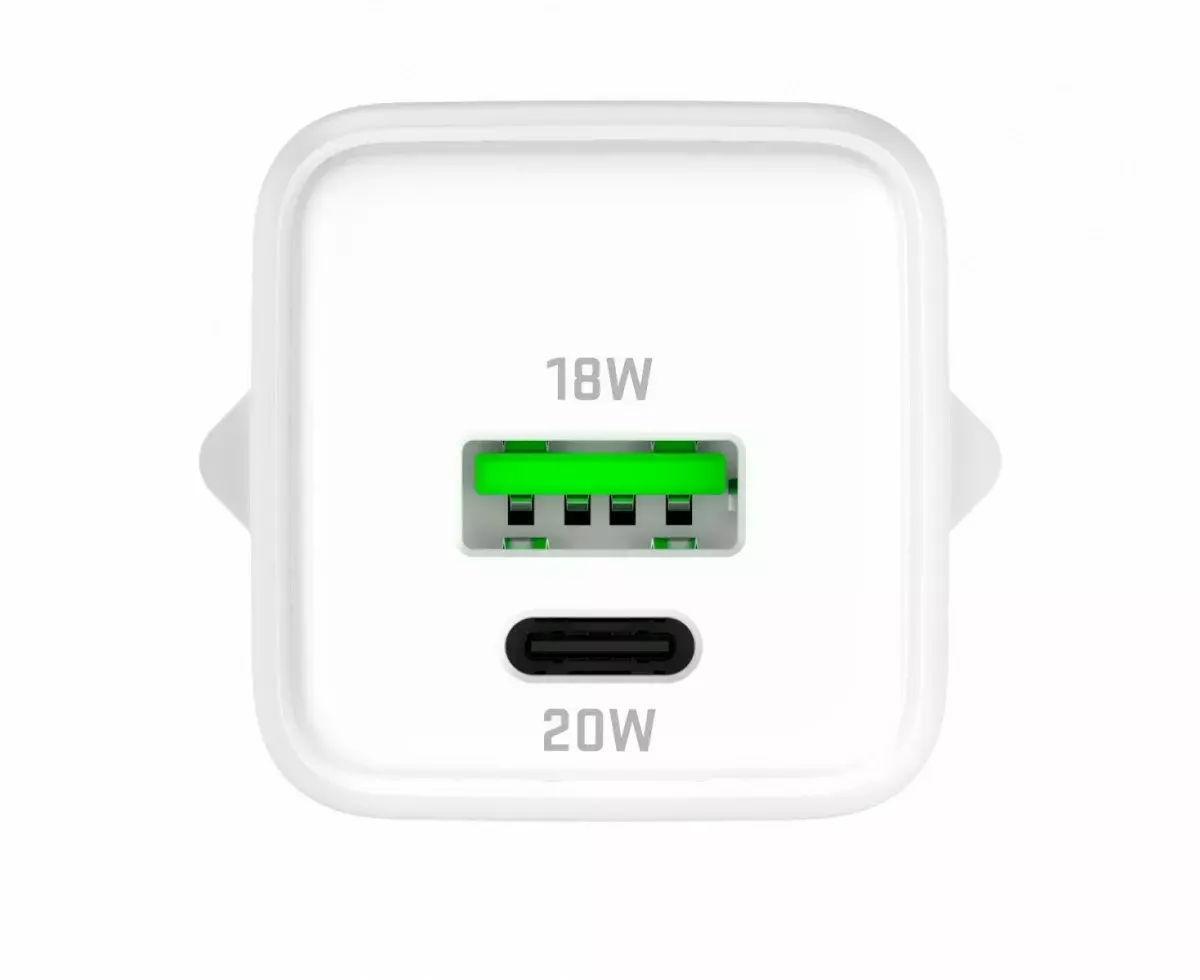 YENKEE YAC G38 20W 3A USB C/A lādētājs Photo 2