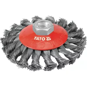 Pre-polishing brush YATO YT-4763 — rotary tool accessory, Ø 100 mm, max 12,500 RPM