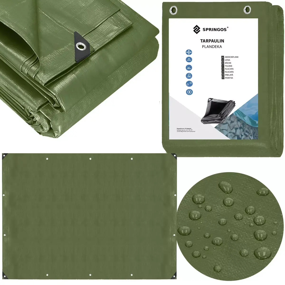 Tarpaulin Springos GA2126 6x8 m 120 g/m² Photo 5
