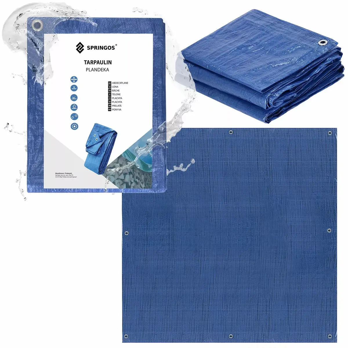 Tarpaulin Springos GA2119 4×4 m Photo 3