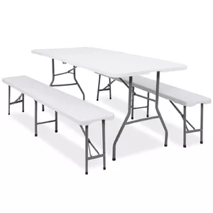 Складной стол Springos GF0099 180×74×74 см с 2 скамьями, переносной комплект для улицы
