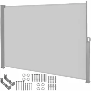 Sānu izvelkama nojume Springos AW0006 350x180 cm — āra aizsardzība pret vēju un privātumu