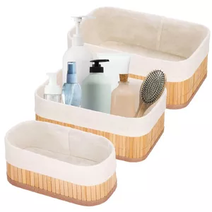 Storage organizers Springos HA0152 set of 3 bamboo boxes for home and office