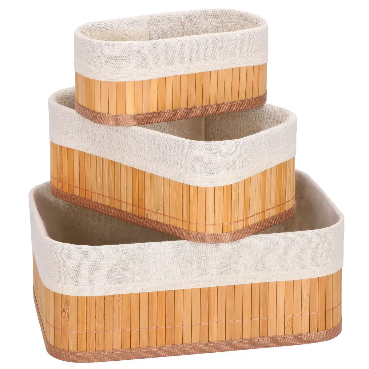 Storage organizers Springos HA0152 bamboo set of 3 Photo 4