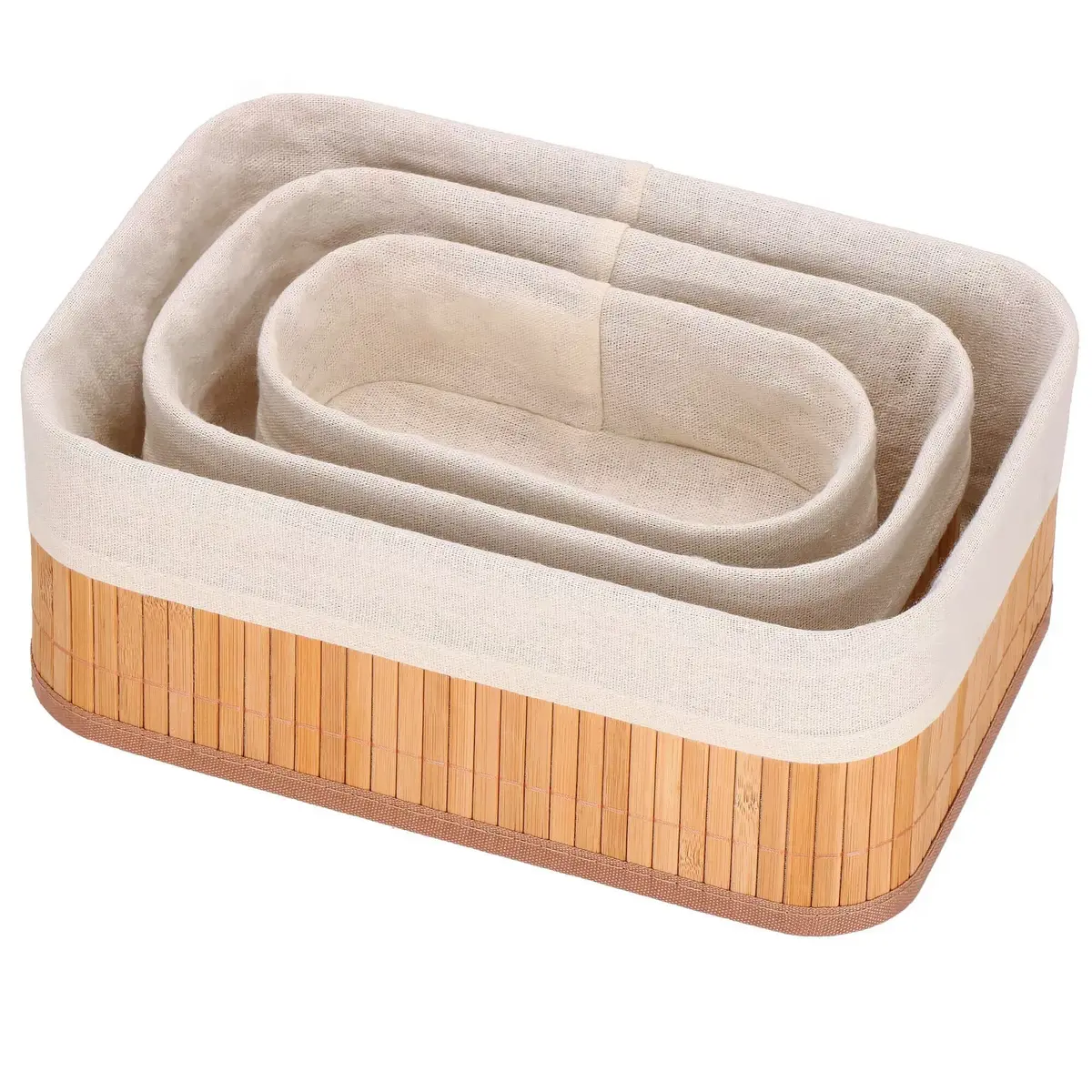 Storage organizers Springos HA0152 bamboo set of 3 Photo 8