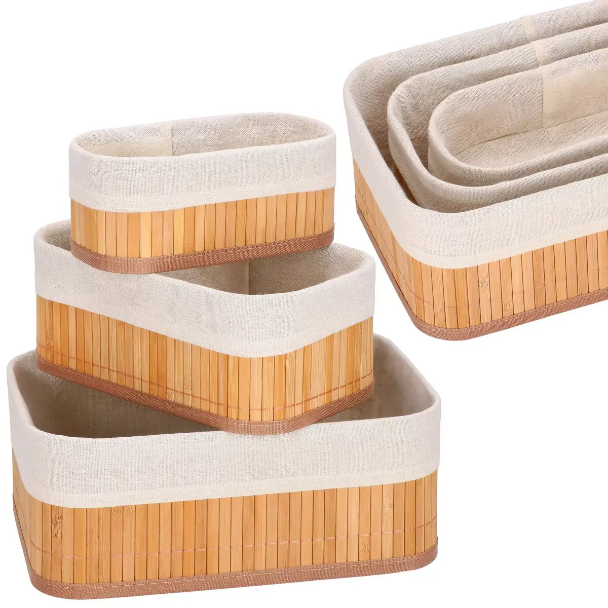 Storage organizers Springos HA0152 bamboo set of 3 Photo 9