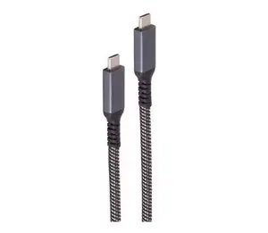 Кабель USB-C — USB-C ShiverPeaks BS14-75004, USB 3.2 Gen 2 (10 Гбит/с), 1 м, черный/белый