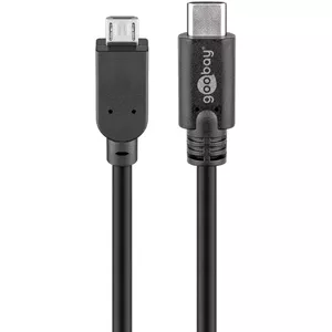 USB 2.0 Cable Goobay USB-C to Micro-B 2.0 Black 0.6m