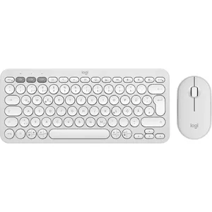 Logitech Pebble 2 Combo Беспроводная Клавиатура Мышь QWERTZ Немецкий Белый