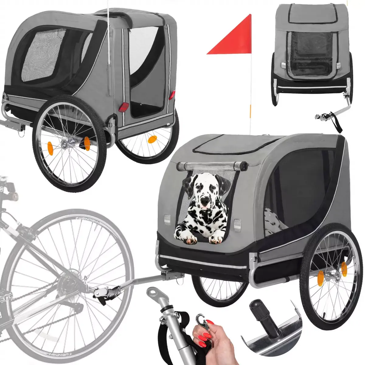 Springos HA5259 Bicycle Trailer for Children Photo 4