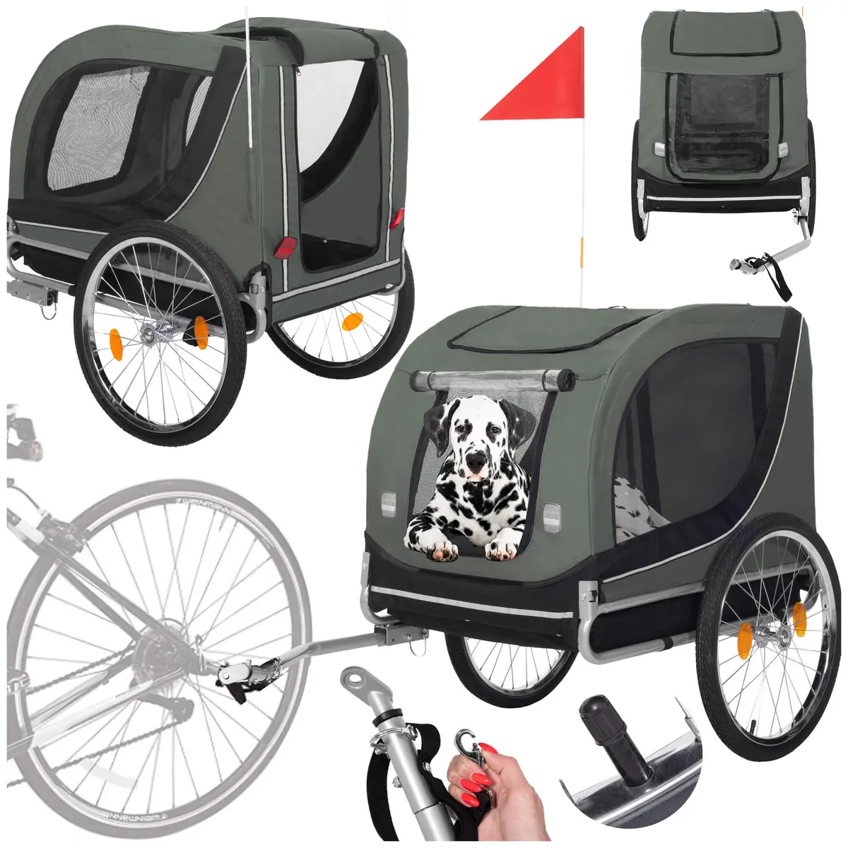 Springos HA5259 Bicycle Trailer for Children Photo 6