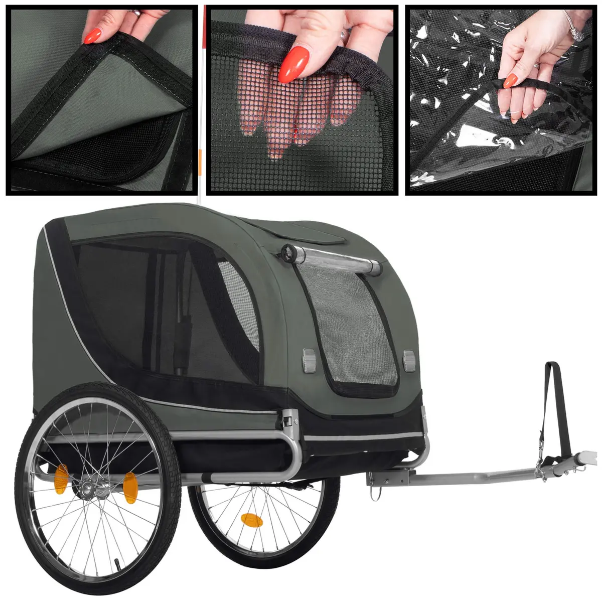 Springos HA5259 Bicycle Trailer for Children Photo 10