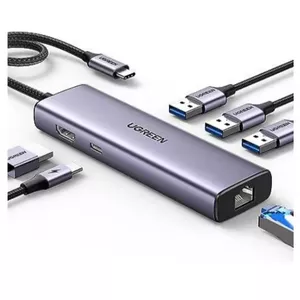 Ugreen 15598 USB 3.2 Gen 1 Type-C Hub HDMI RJ-45 USB 3.0 Silver