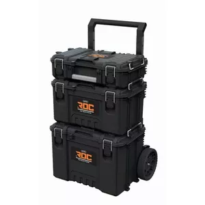 Tool box Keter ROC Pro Gear 2.0, 111 L mobile tool storage with wheels, lockable, modular, black (Height 872 mm, Width 478 mm)