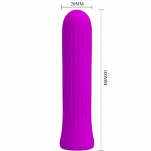 Vibrator Pretty Love D-237412 — silicone, waterproof, multiple vibration modes, pink