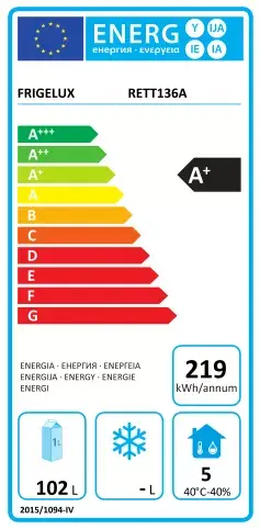 Frigelux RETT136A āra ledusskapis 136 l Photo 6