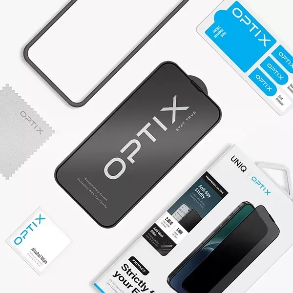 Закалённое приватное стекло Uniq Optix iPhone 15 Pro Max Photo 4