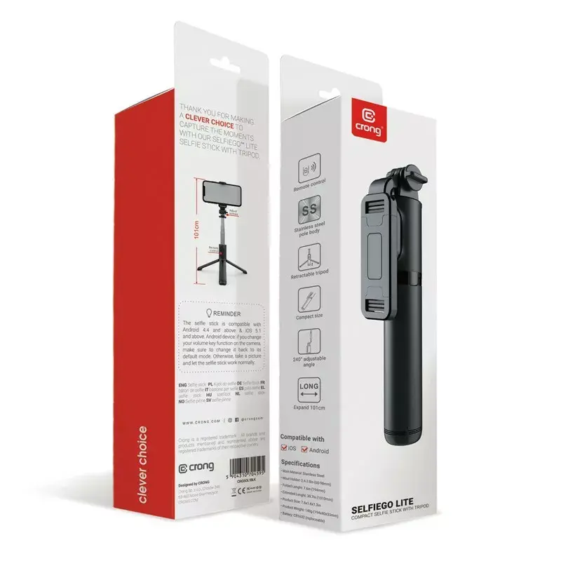 Crong CRGSGL1BLK селфи‑палка Bluetooth‑штатив Photo 6