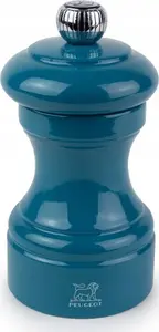 Pepper mill PEUGEOT Bistro 10 cm — lacquered wood, Pacific Blue
