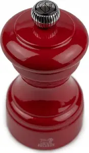 Pepper mill PEUGEOT Bistro 10 cm, lacquered red wood, adjustable grind