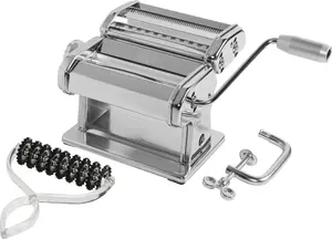 Pasta machine Marcato ATLAS 150 DESIGN with Pasta Bike Nero — manual pasta roller and cutter set